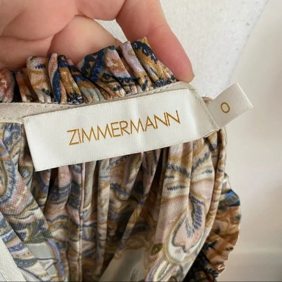 Zimmermann • Ladybeetle Silk Blend Ruffle Tiered Blouse Rare - Picture 8 of 9